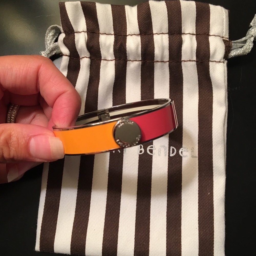 Pink/orange Bendel bangle bracelet